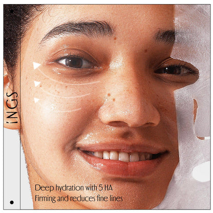 Deep hydration with 5-HA hyaluronic acid mask. Firming and reduces fine lines